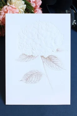 Cartões de convite simples de impressão de flores