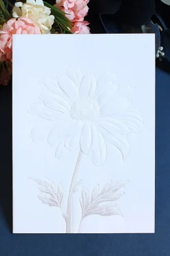Cartões de convite simples de impressão de flores