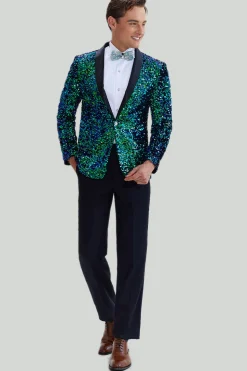 Casaco de Blazer De Lantejoulas Verdes