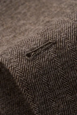Castanho 3 Peças Terno Masculino Slim Fit Terno Padrinhos