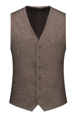 Castanho 3 Peças Terno Masculino Slim Fit Terno Padrinhos