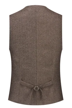 Castanho 3 Peças Terno Masculino Slim Fit Terno Padrinhos