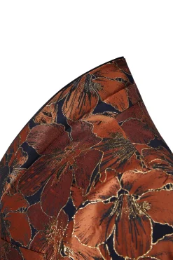 Castanho Jacquard Xaile Lapela Masculino 2 Peças Ternos