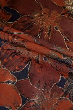 Castanho Jacquard Xaile Lapela Masculino 2 Peças Ternos