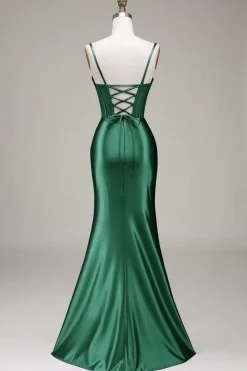 Cetim Esparguete Correias Lilás Vestido de Baile com Espartilho