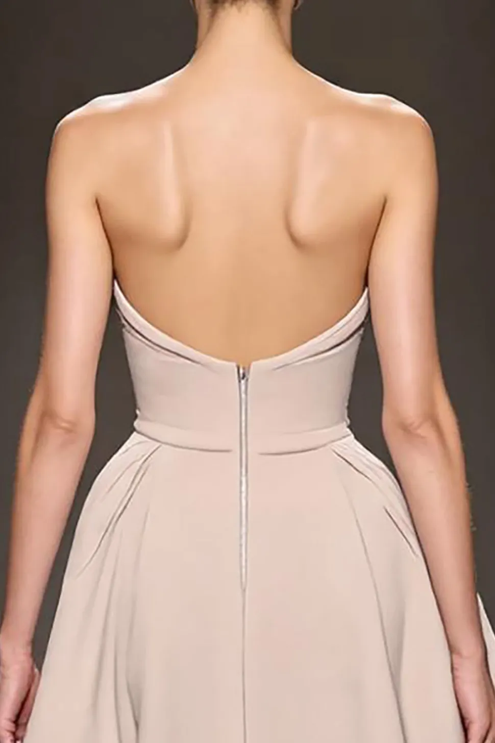 Champagne A Line Spaghetti Correias Vestido de Noite Longo Com Fenda