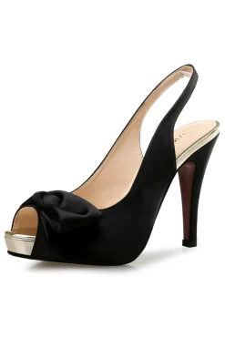 Champagne Bow Fish Mouth Plataforma Salto Alto