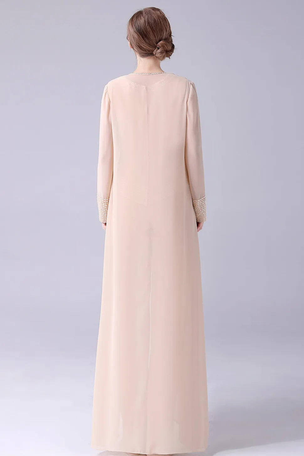Champagne Long Coat 3 Peças Mãe da Noiva Pant Suits
