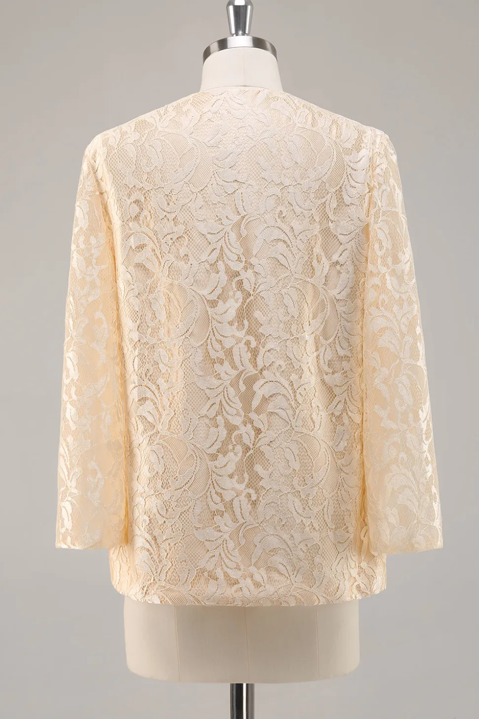 Champanhe A-Line Chiffon 2-Piece Linha-A Mãe do Vestido da Noiva
