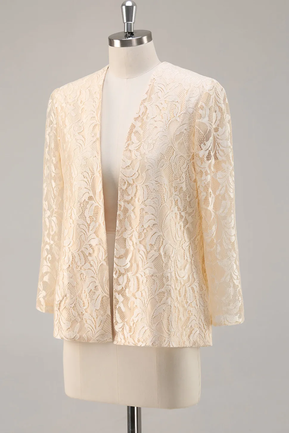 Champanhe A-Line Chiffon 2-Piece Linha-A Mãe do Vestido da Noiva