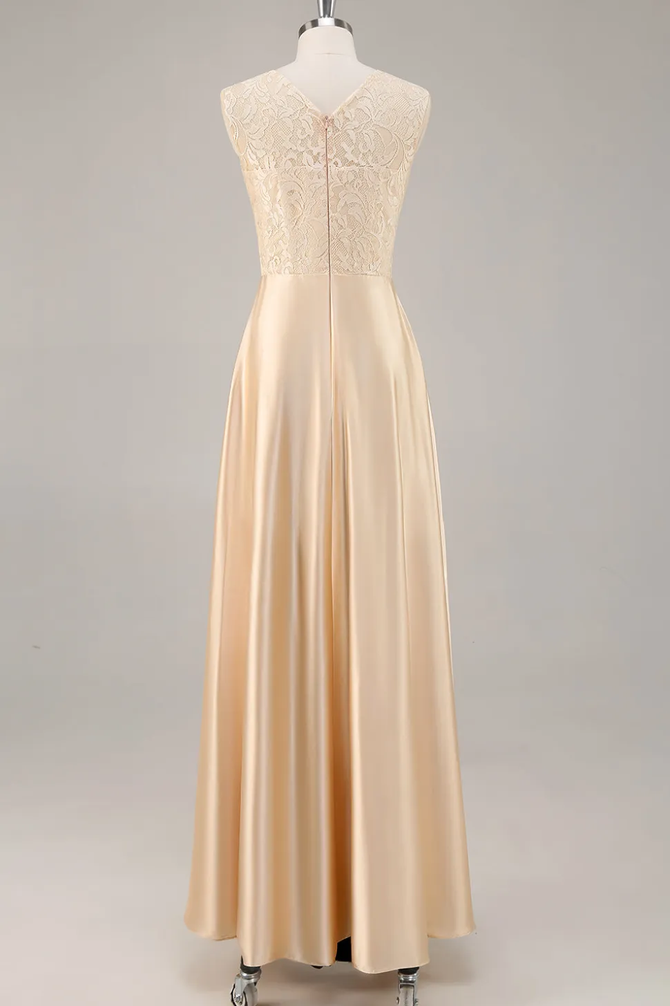 Champanhe A-Line Chiffon 2-Piece Linha-A Mãe do Vestido da Noiva