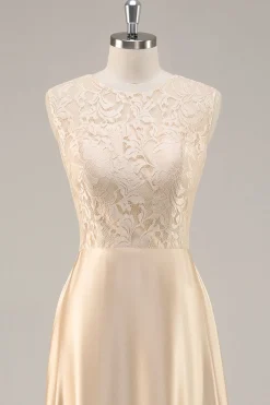 Champanhe A-Line Chiffon 2-Piece Linha-A Mãe do Vestido da Noiva