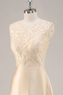 Champanhe A-Line Chiffon 2-Piece Linha-A Mãe do Vestido da Noiva