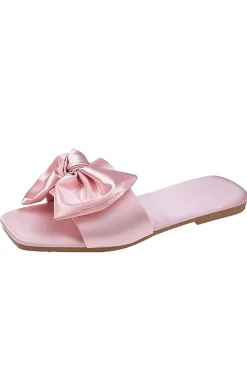 Chinelos Rosa Feminino com Bowknot