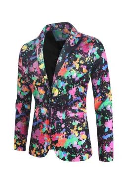 Christams Masculino Impresso Colorido 3-Piece One Button Party Suits
