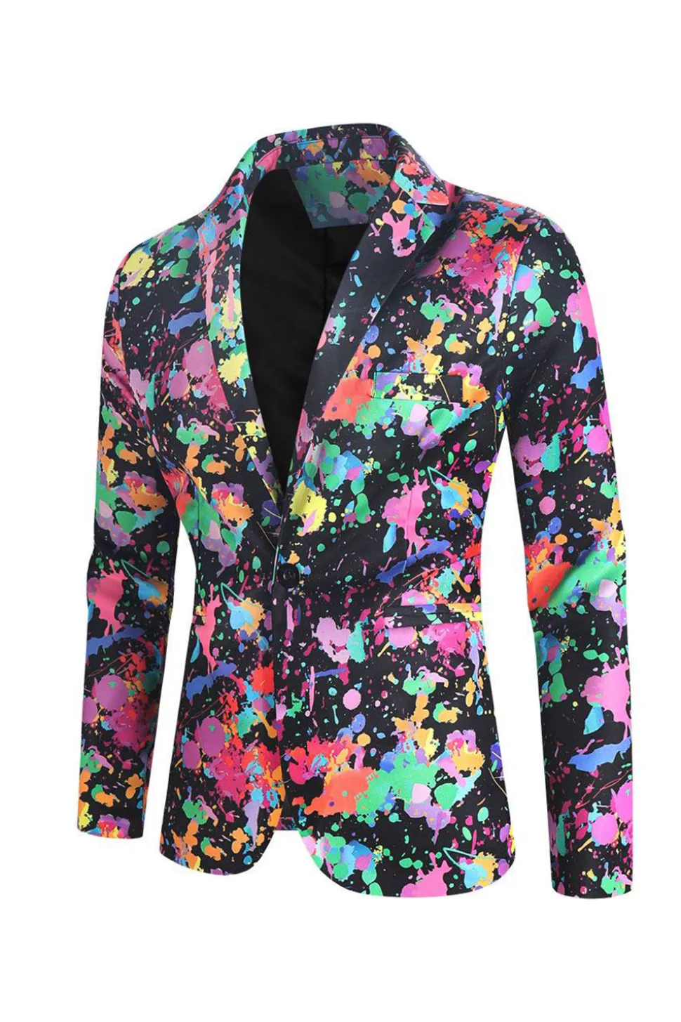 Christams Masculino Impresso Colorido 3-Piece One Button Party Suits