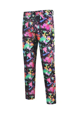 Christams Masculino Impresso Colorido 3-Piece One Button Party Suits