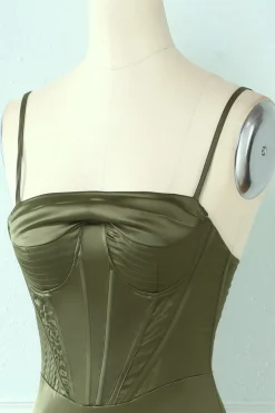 Cintas de espaguete azul vestido de hoco apertado