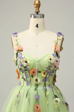 Cintas de Espaguete Champanhe Vestido Curto com Apliques