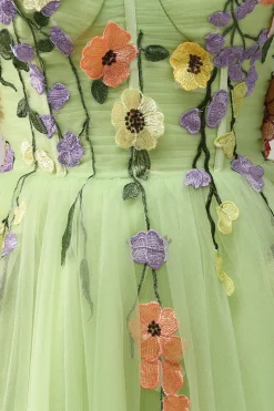 Cintas de Espaguete Champanhe Vestido Curto com Apliques