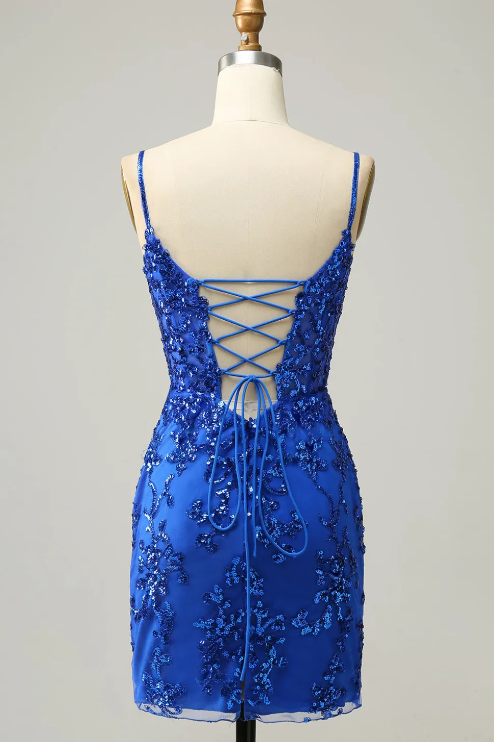 Cintas de Espaguete Preto Vestido Curto de Cocktail
