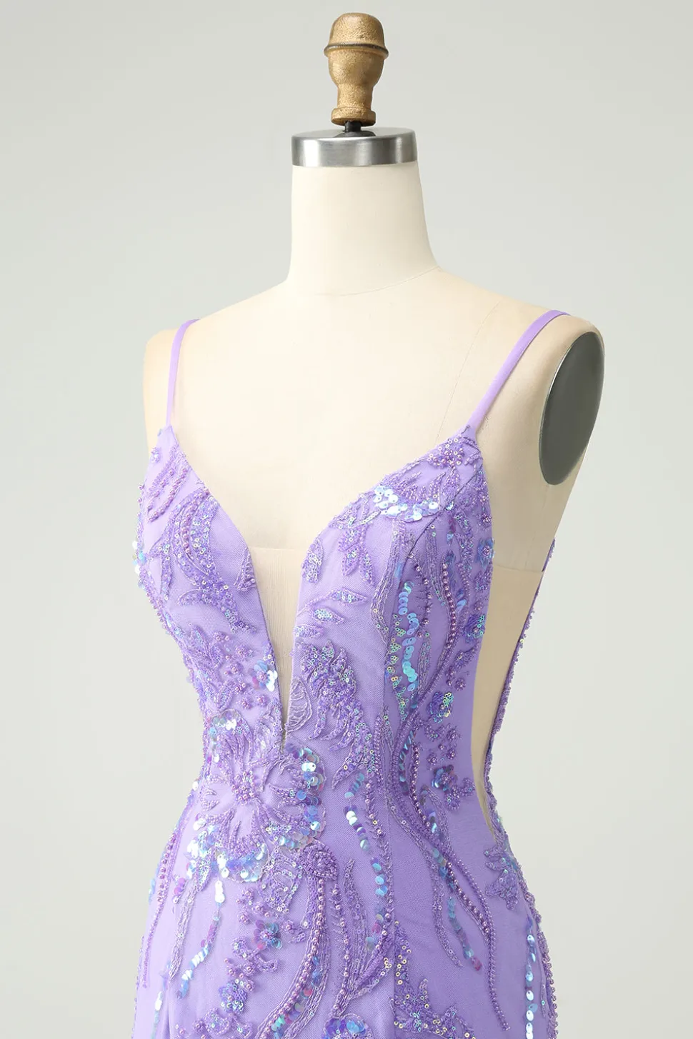 Cintas de espaguete roxas brilhantes apertadas vestido curto de volta para casa com lantejoulas