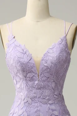 Cintas de Espaguete Sereia Azul Vestido Longo Baile Com Apliques