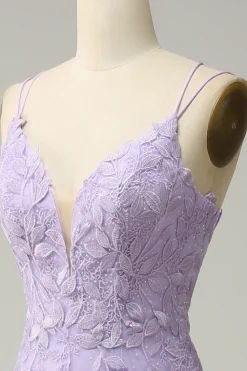 Cintas de Espaguete Sereia Azul Vestido Longo Baile Com Apliques