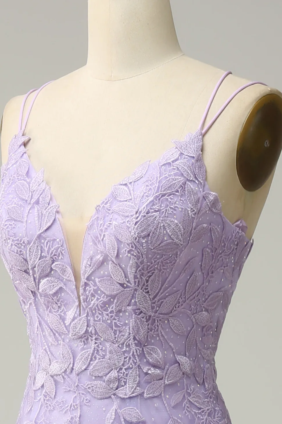 Cintas de Espaguete Sereia Azul Vestido Longo Baile Com Apliques