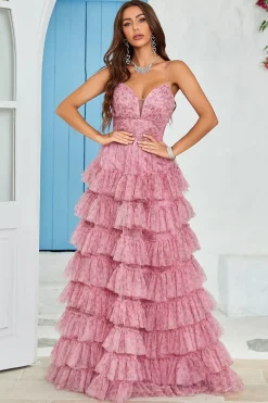 Cintas de Espaguete Tule Vestido de Festa Estampado