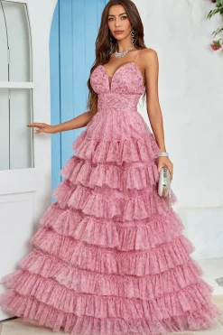Cintas de Espaguete Tule Vestido de Festa Estampado