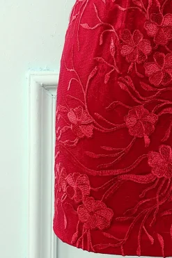 Cintas de espaguete vestido vermelho Bodycon