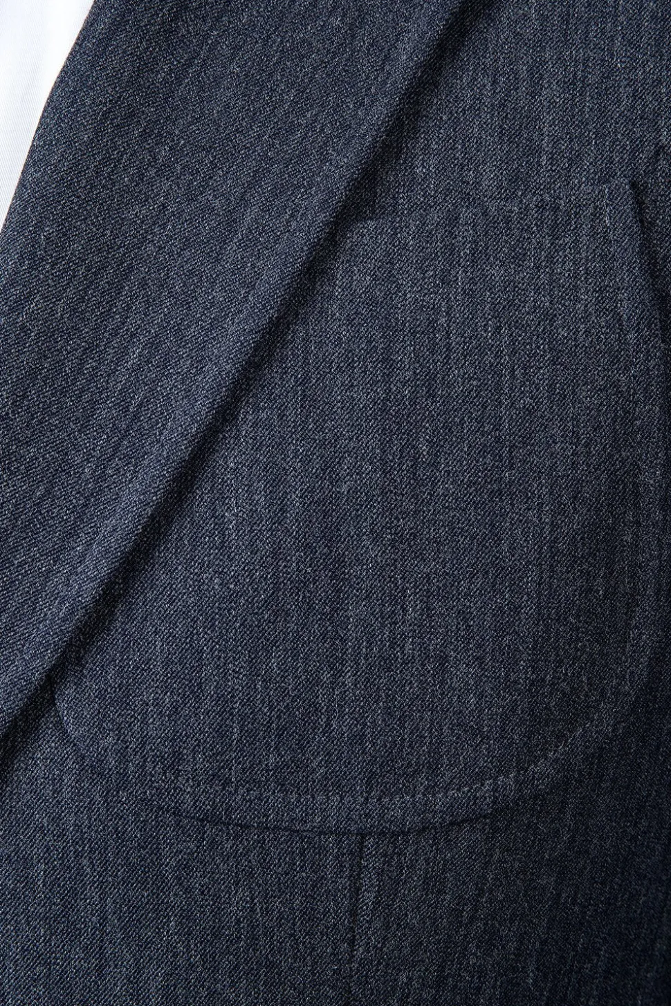 Cinza Azul Lapela Entalhada 3 Peças Terno Masculino