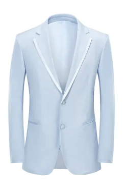 Cinza claro Notched Lapela homens 2-peças Prom Party Suits