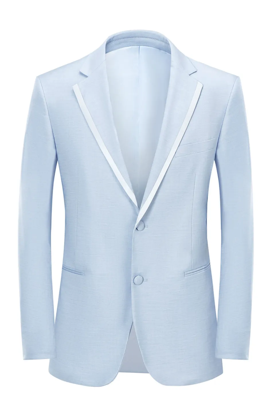 Cinza claro Notched Lapela homens 2-peças Prom Party Suits