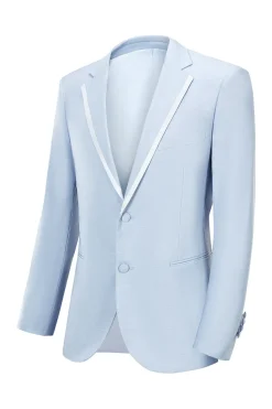 Cinza claro Notched Lapela homens 2-peças Prom Party Suits