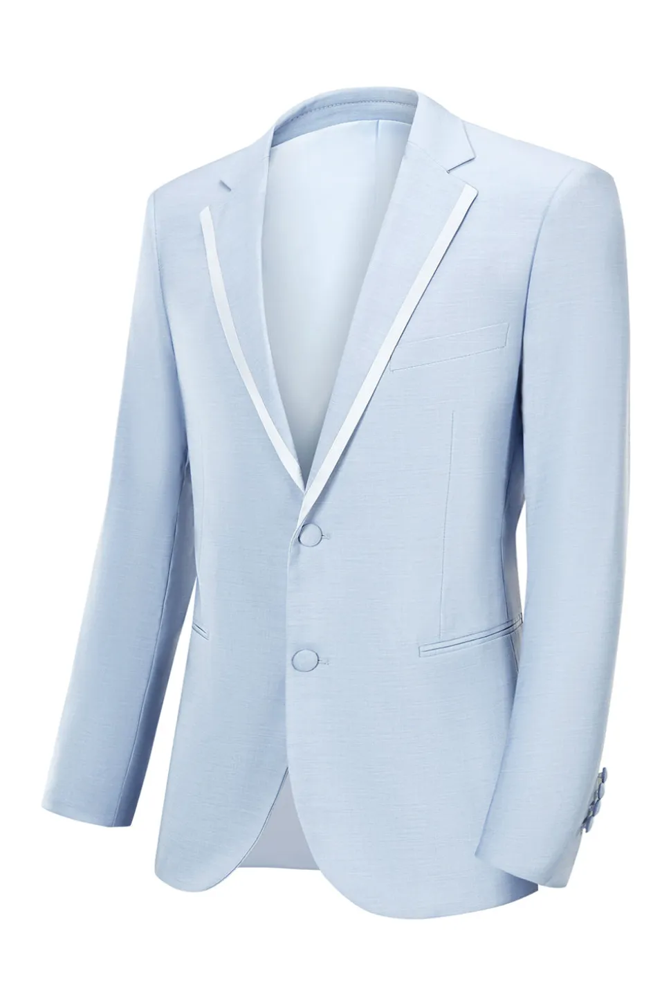Cinza claro Notched Lapela homens 2-peças Prom Party Suits