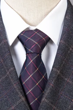 Cinza Xadrez Duplo Peito 2 Peças Terno Masculino