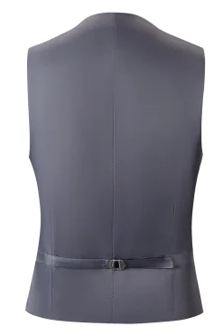 Cinzento 3 Peças Peak Lapel Fatos Masculinos