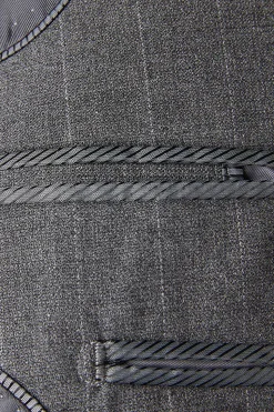 Cinzento 2 Peças Pico Lapela Single Peito Masculino Prom Suits