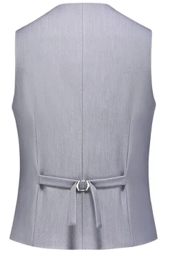 Cinzento Claro 3 Peças Notched Lapela Fatos Formais Masculinos