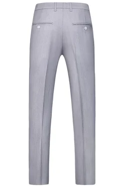 Cinzento Claro 3 Peças Notched Lapela Fatos Formais Masculinos