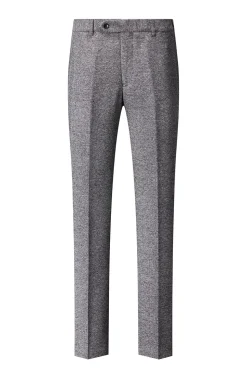 Cinzento Duplo Peito 3 Peças Terno Masculino