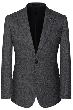 Cinzento Escuro 3 Peças Pico Lapela Slim Fit Fatos de Casamento Masculinos