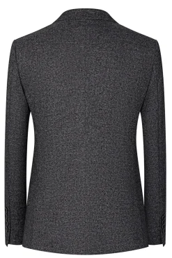 Cinzento Escuro 3 Peças Pico Lapela Slim Fit Fatos de Casamento Masculinos