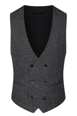 Cinzento Escuro 3 Peças Pico Lapela Slim Fit Fatos de Casamento Masculinos