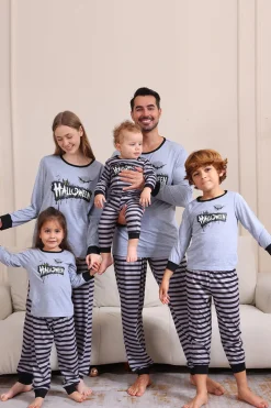 Cinzento Feliz Dia das Bruxas Família Pijama set