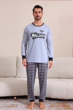Cinzento Feliz Dia das Bruxas Família Pijama set