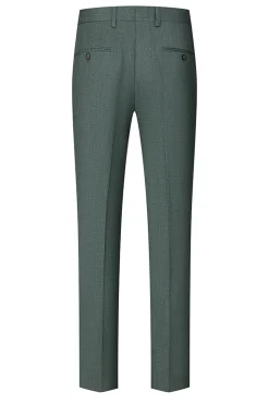 Cinzento Verde 2 Peças Peito Duplo Pico Lapela Fatos Formais Masculinos