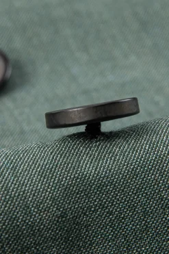Cinzento Verde 2 Peças Peito Duplo Pico Lapela Fatos Formais Masculinos